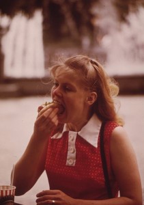 woman eating 
