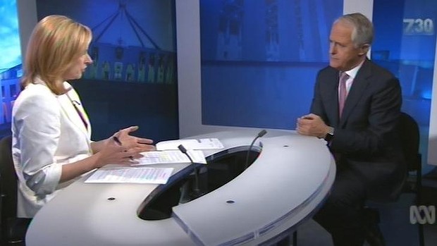 Leigh Sales interviews Malcolm Turnbull on 7.30